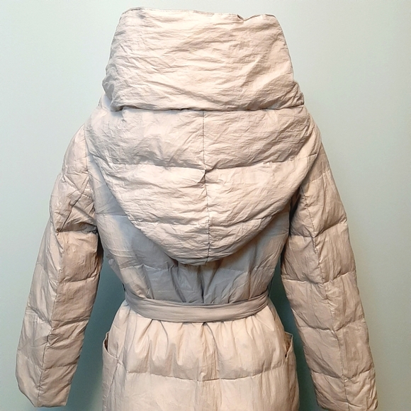 🅱️🅾️G🅾️ White duck down 90% long jacket with hood - Picture 3 of 9